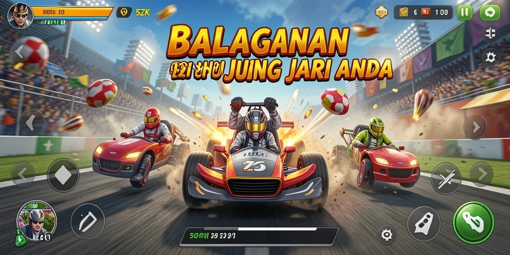 Tampilkan aksi balapan seru di dalam 5ZK.
