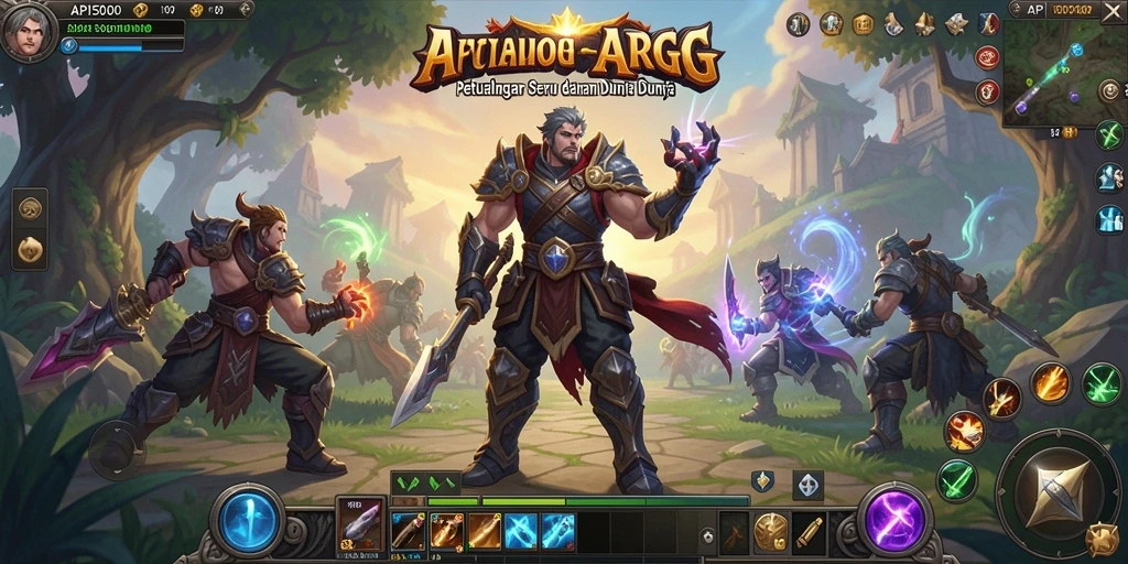 Tangkapan layar menunjukkan aksi seru dalam petualangan ARPG.