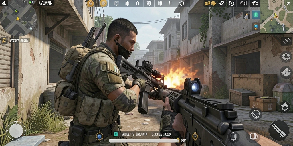 Gameplay aksi mendebarkan dalam AYUWIN dengan visual menawan.