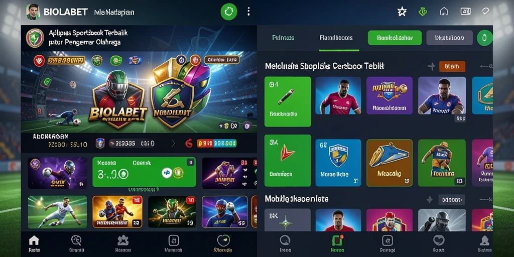 Tampilan antarmuka pengguna yang menarik dari aplikasi BIOLABET.