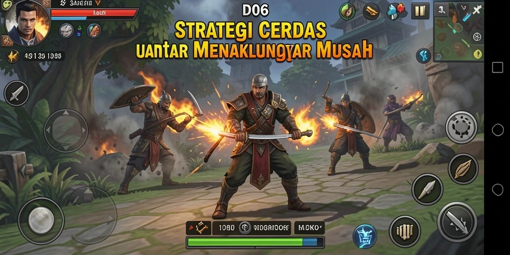 Tampilan gameplay D06 yang menegangkan dalam strategi pertempuran.