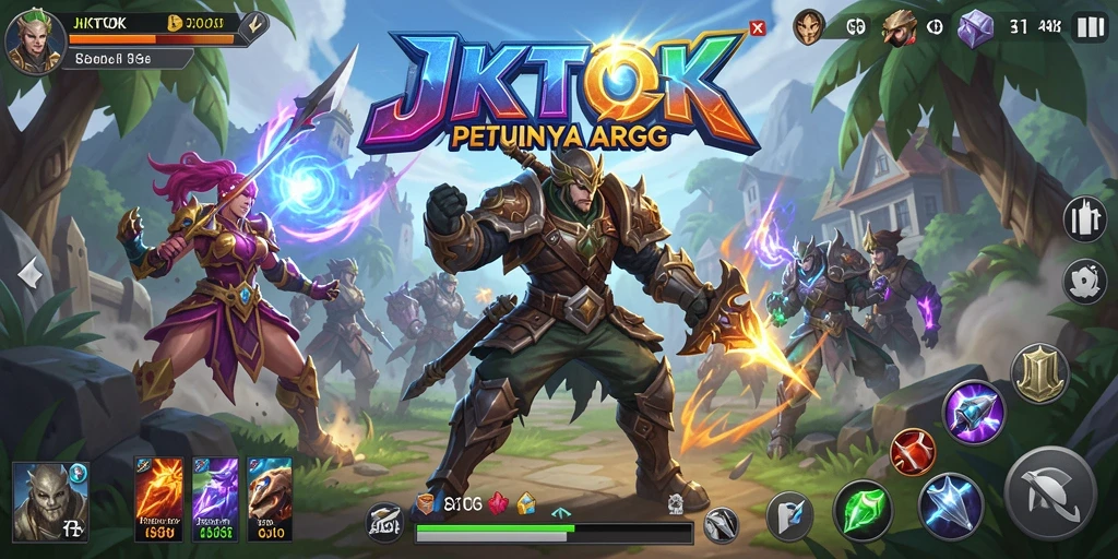 Tampilan gameplay seru di dunia fantasi JKTOK.