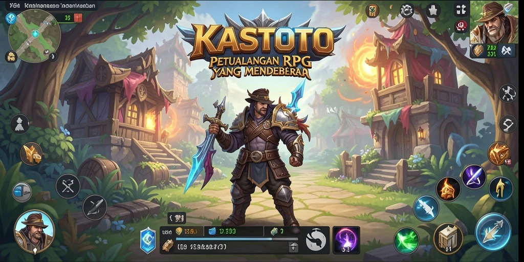 Tampilan gameplay KASTOTO yang mendebarkan dalam dunia RPG.