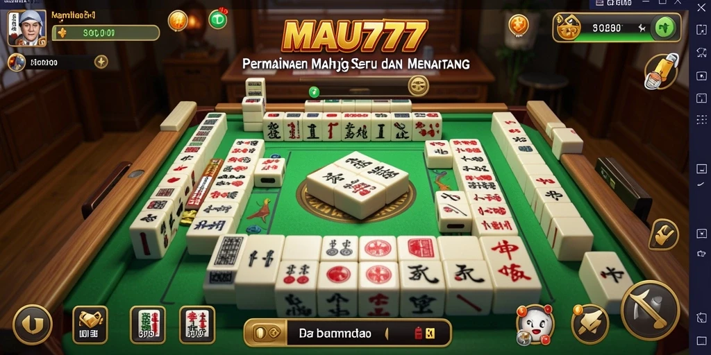 Screenshot gameplay Mahjong yang menarik dan penuh warna di MAU777.