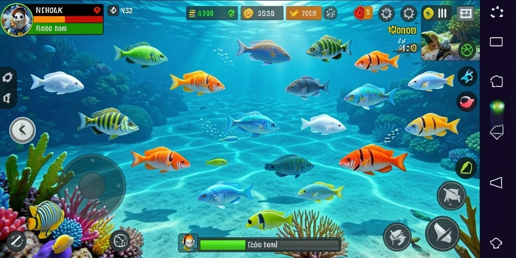 Tampilan gameplay N32 yang menarik saat berburu ikan-ikan besar.