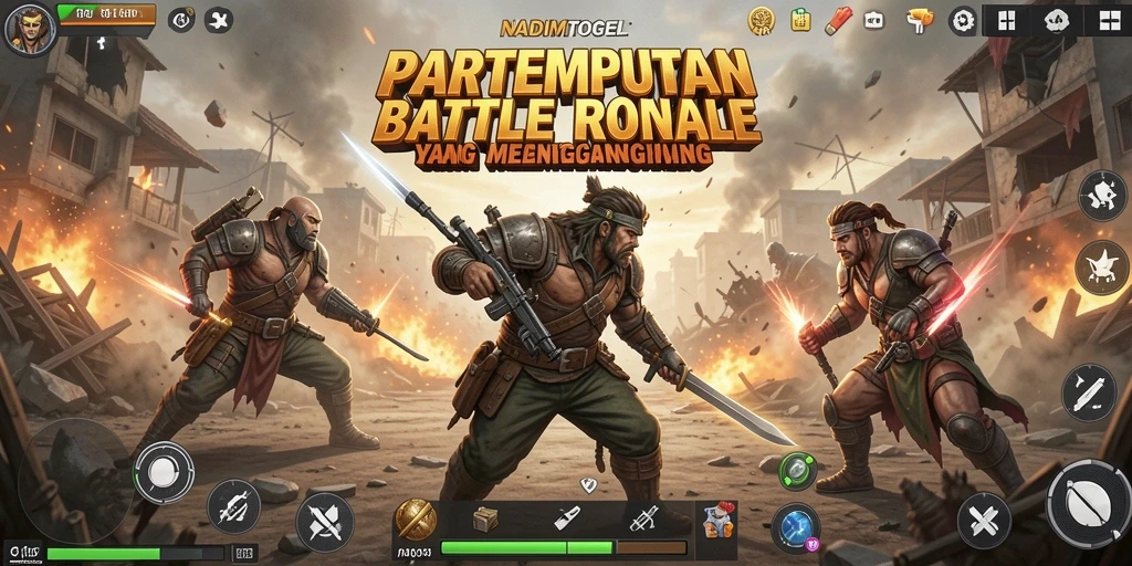 Screenshot NADIMTOGEL menunjukkan aksi seru dalam pertempuran Battle Royale.