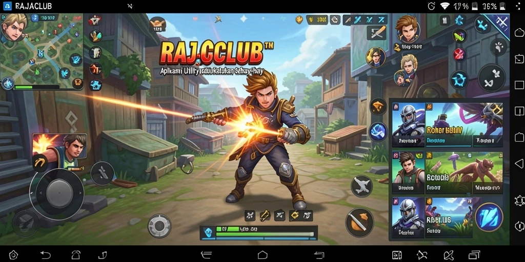 Tampilan antarmuka aplikasi RAJACLUB yang sederhana dan fungsional.