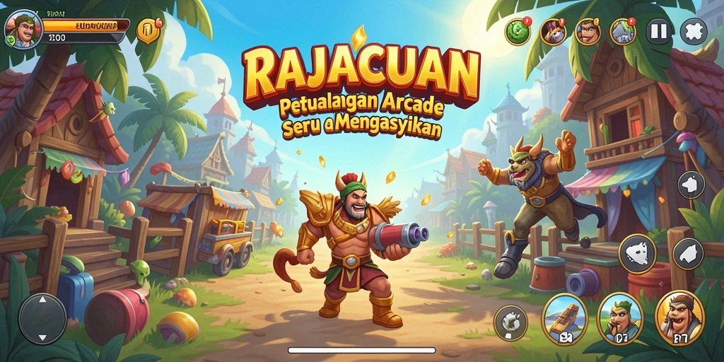 Tampilan gameplay RAJACUAN yang menarik dan penuh warna.