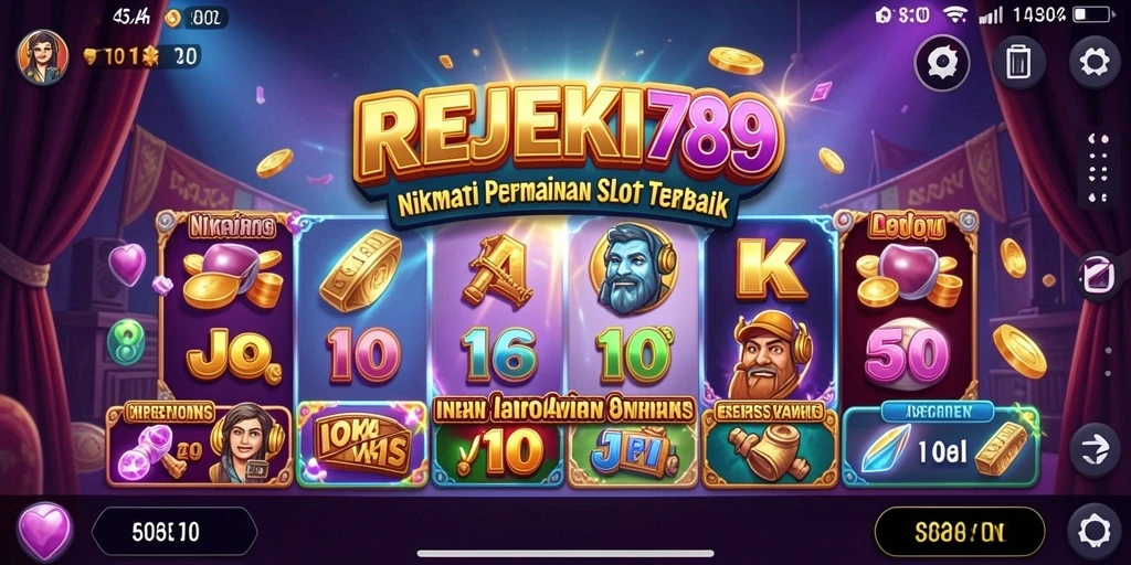 Tampilan gameplay seru REJEKI789 dengan berbagai pilihan slot.